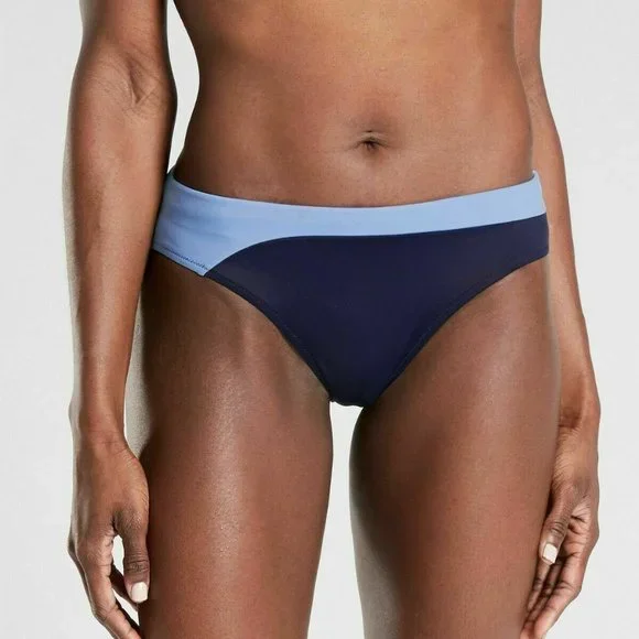 Athleta Freestyle Colorblock Medium Bikini Bottom size M Blue - Picture 1 of 3
